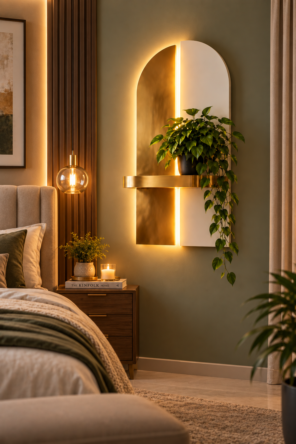 Luxury Arch Wall Decor with Planter