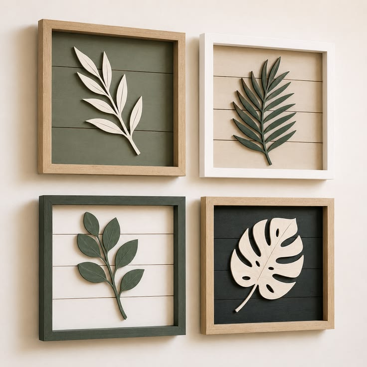 Nature Leaf Wall Art Set
