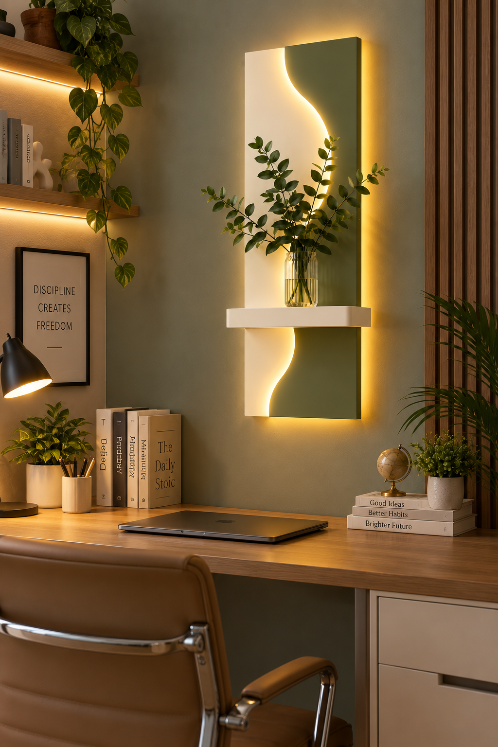 Modern LED Wall Shelf Decor