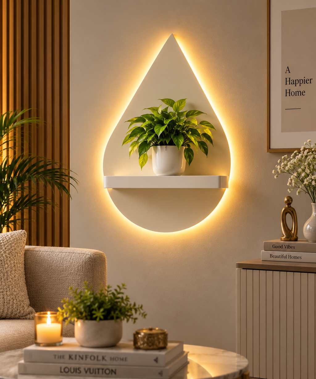 Modern LED Wall Shelf Decor