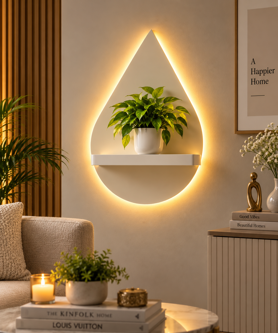 Modern LED Wall Shelf Decor