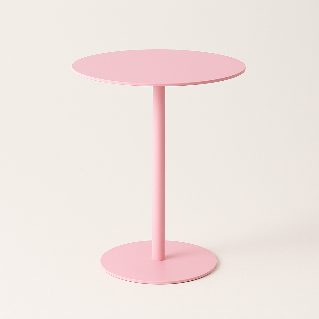 OWESCO Modern Red Metal Side Table – Minimalist Accent Table for Living Room & Office