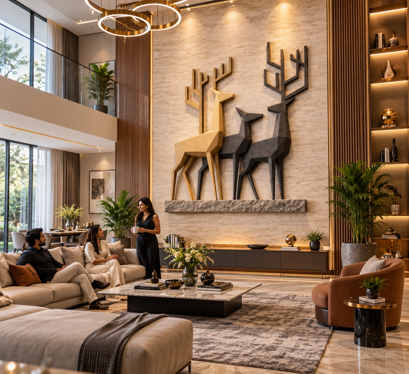 🦌 Luxury Deer 3D Wall Art