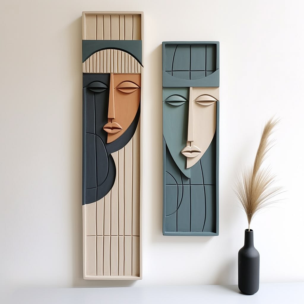 Modern Abstract Face Wall Art Set 🖤✨