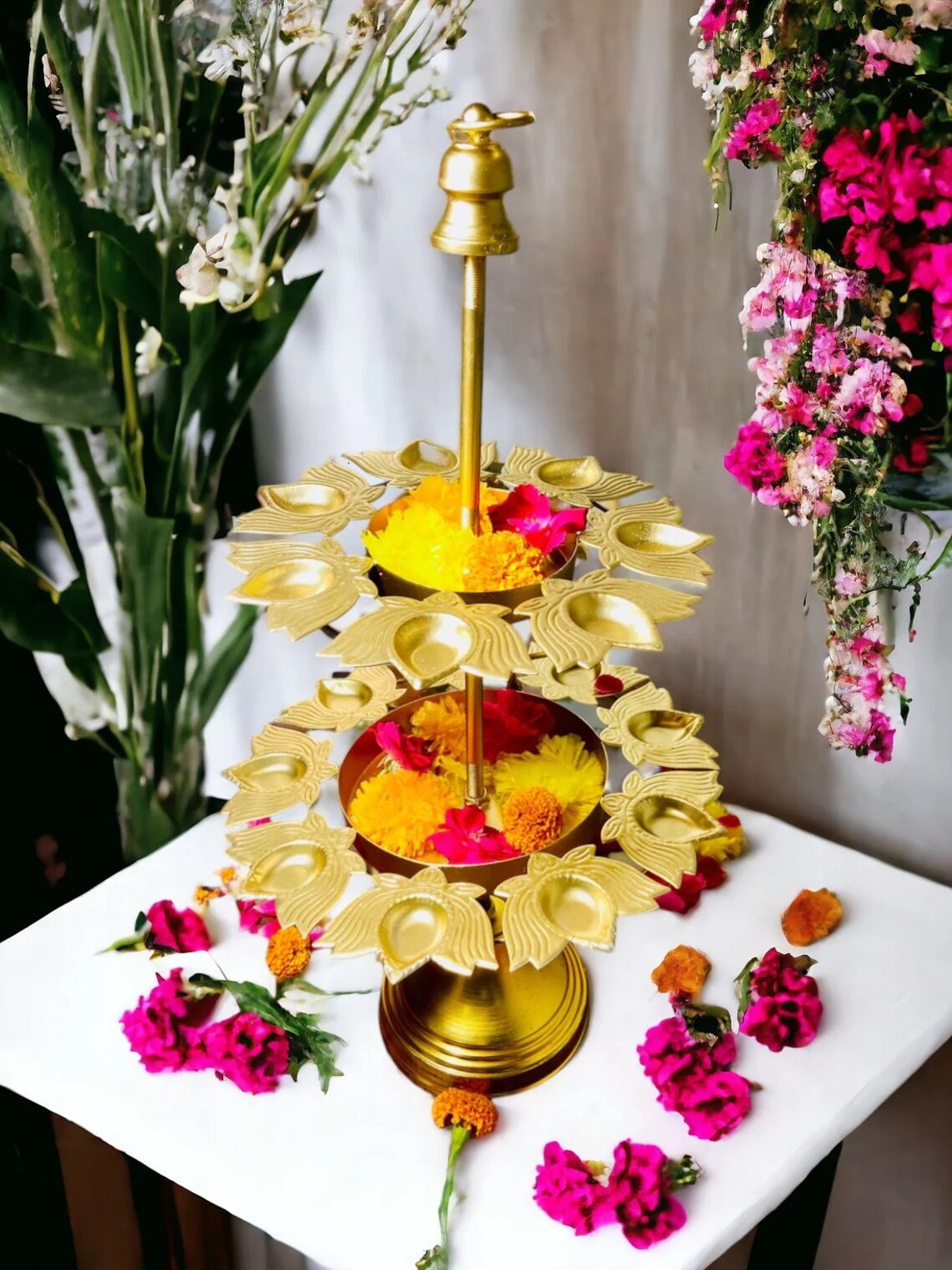 Lotus Stand Home, Office Table Decor Diwali Decoration Items for Home (Size 24 inches)